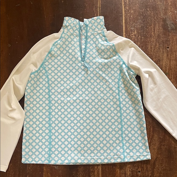 Little Miss Tennis Other - Little Miss Tennis Aqua and White Long Sleeve jacket size Large